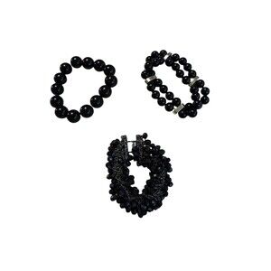 Black Bracelets Lot Of 3